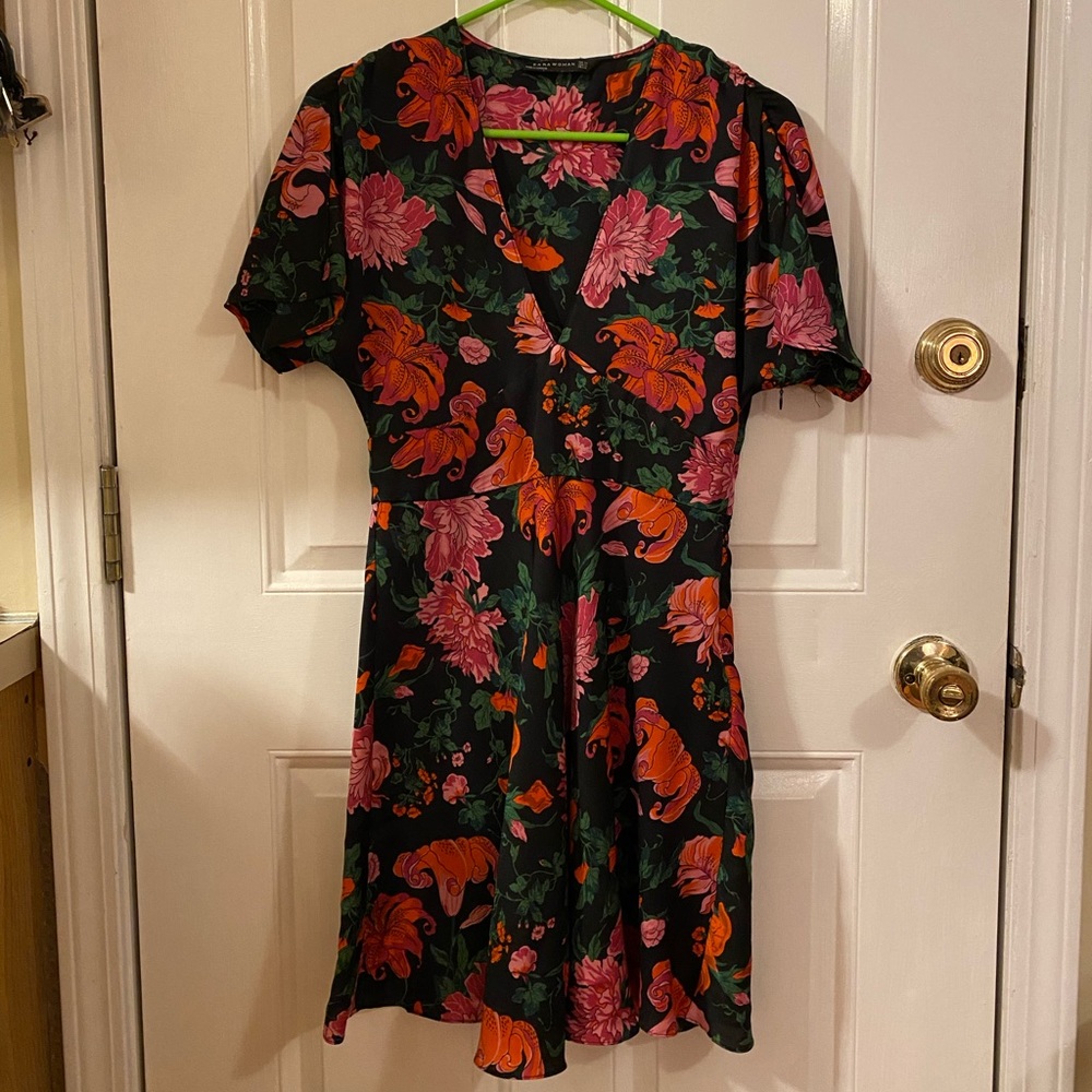 Floral V Neck Zara Dress